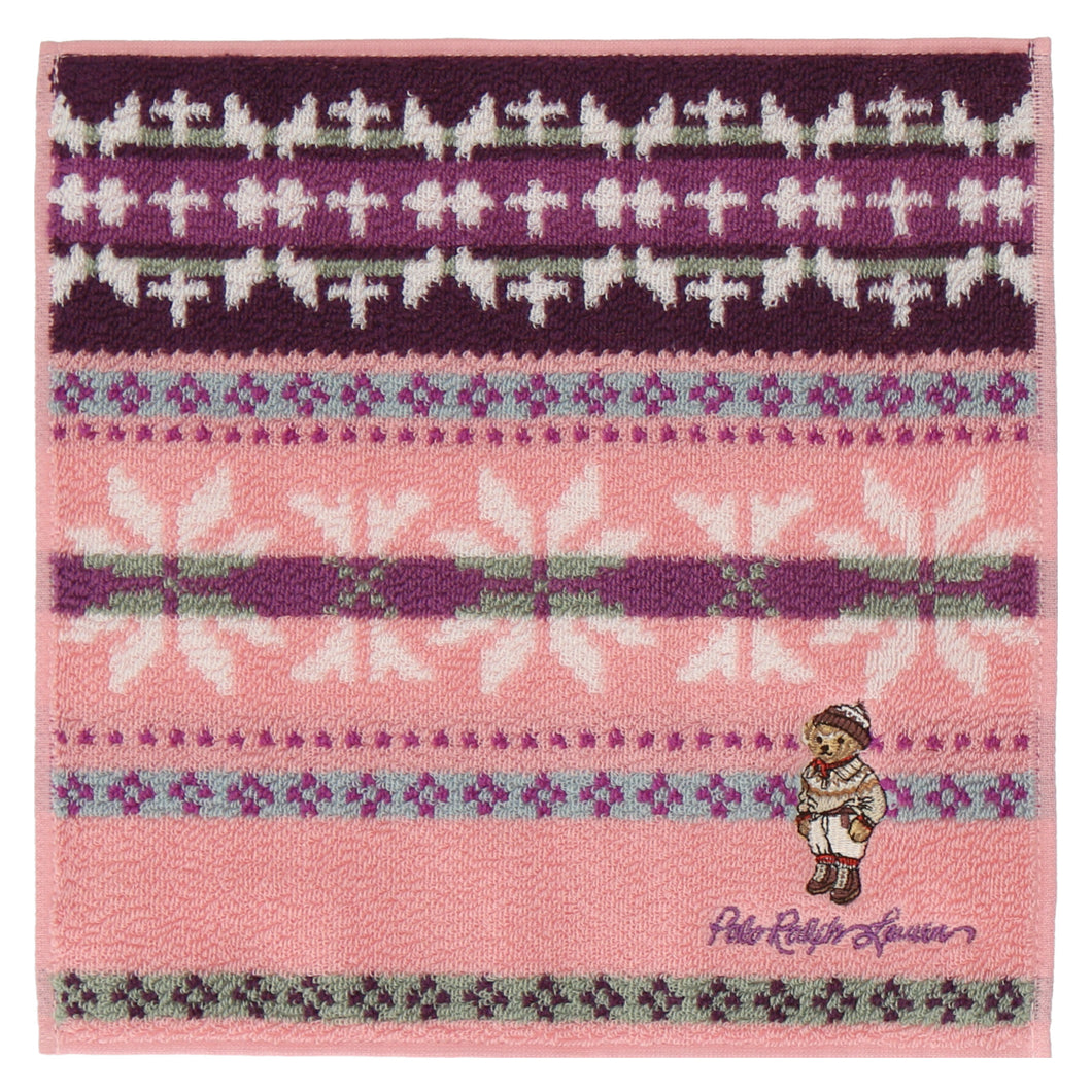 【NEW】婦人ミニタオル #129a ポロベア　ピンク