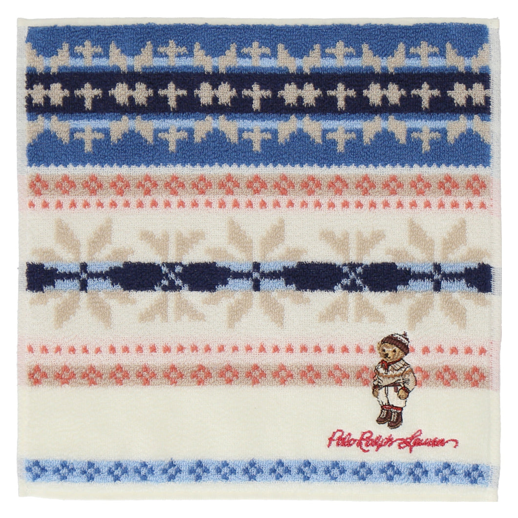 婦人ミニタオル #129c ホリデー ポロベア　アイボリー