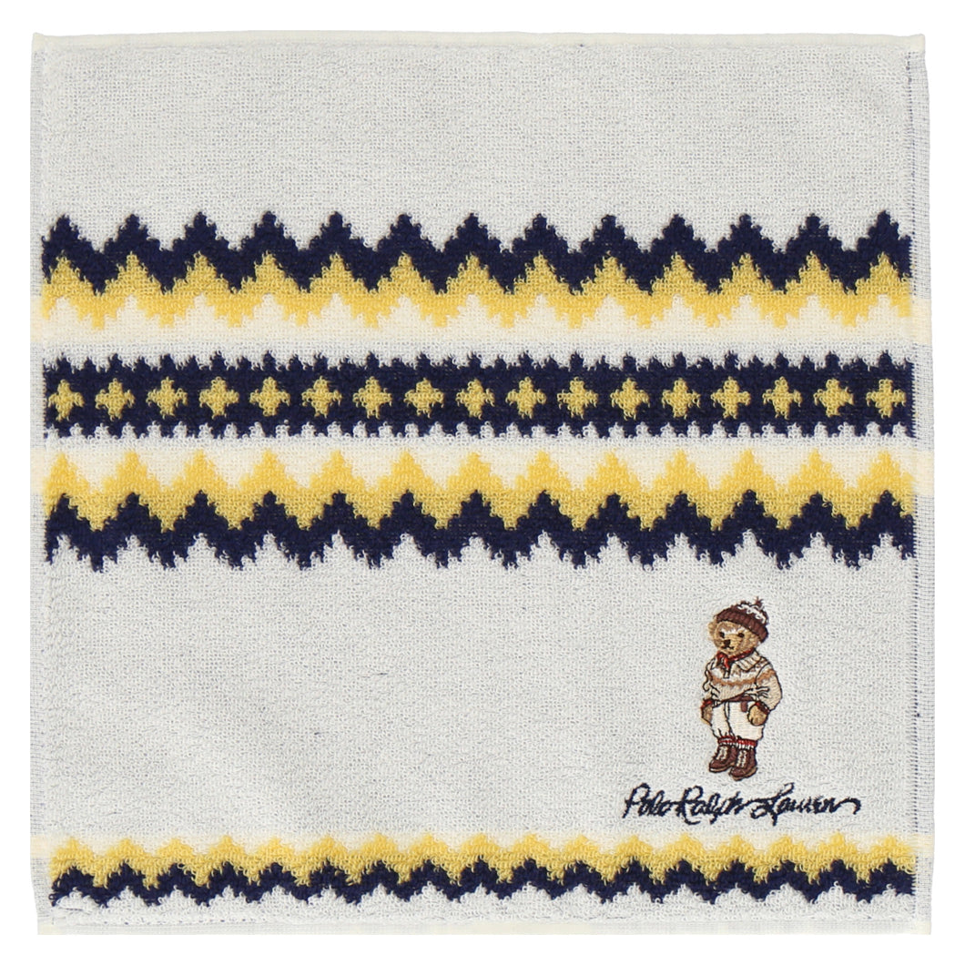 婦人ミニタオル #129b ホリデー ポロベア　アイボリー