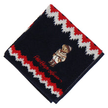 画像をギャラリービューアに読み込む, 婦人ミニタオル #129c ホリデー ポロベア　ネイビーブルー
