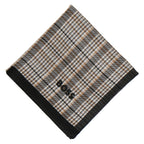 先染ハンカチ チェック　ホワイト