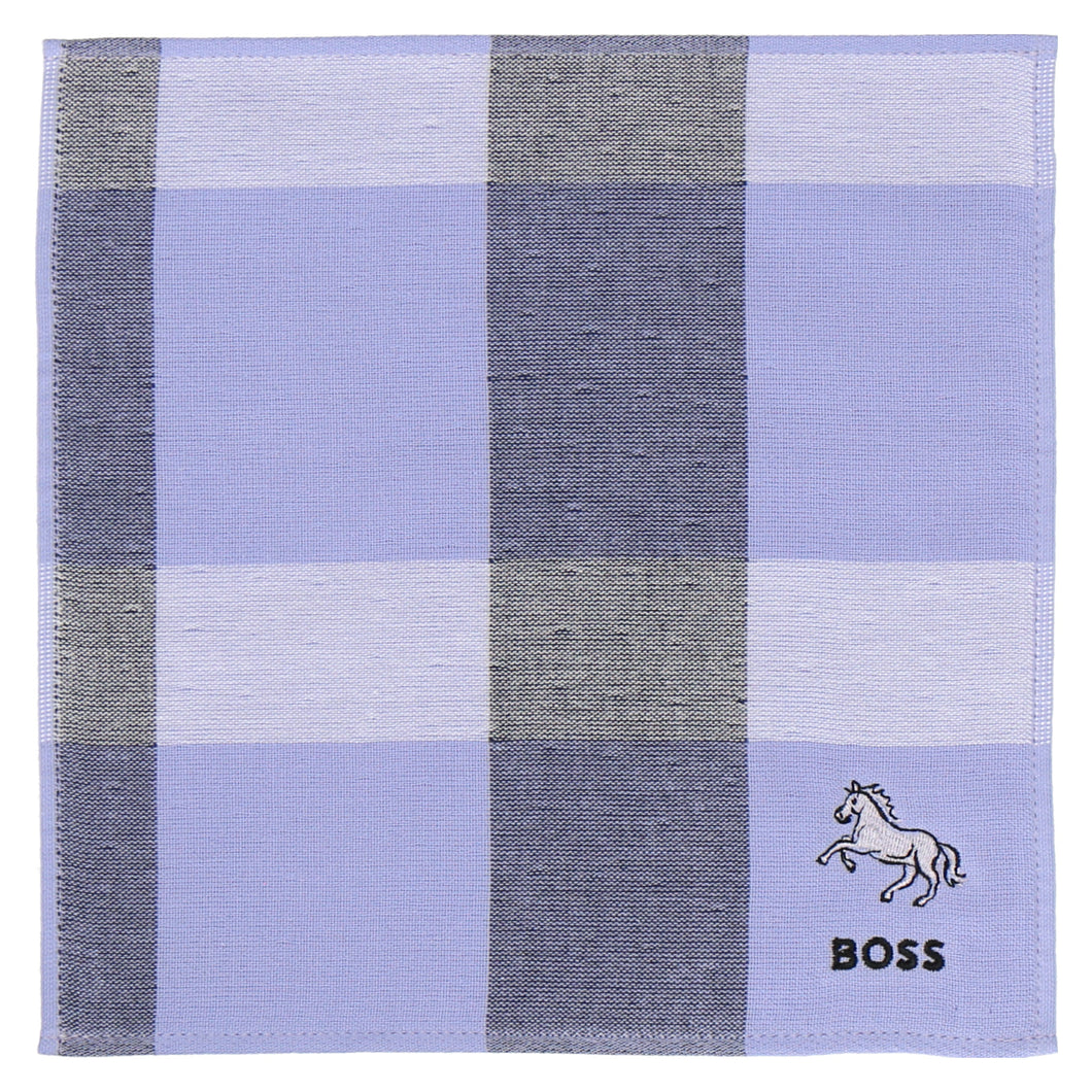 【NEW】紳士ミニタオル ホース 143c　サックス