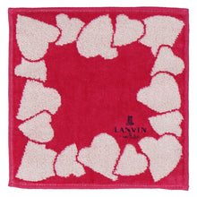 画像をギャラリービューアに読み込む, 【NEW】婦人タオルハンカチ カッティングハート #174a　ピンク
