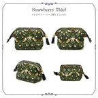 リバティプリント ワイヤ－ポ－チ #187c Strawberry Thief　ブラック