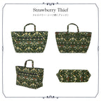 リバティプリント バッグインバッグ Strawberry Thief　ブラック