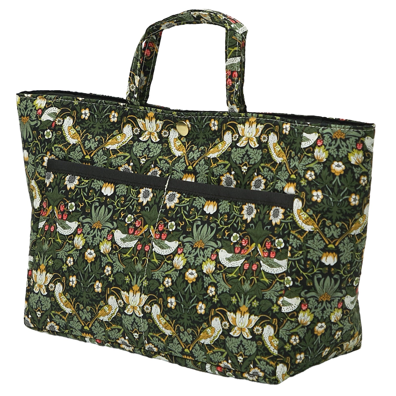 リバティプリント バッグインバッグ #187c Strawberry Thief ブラック