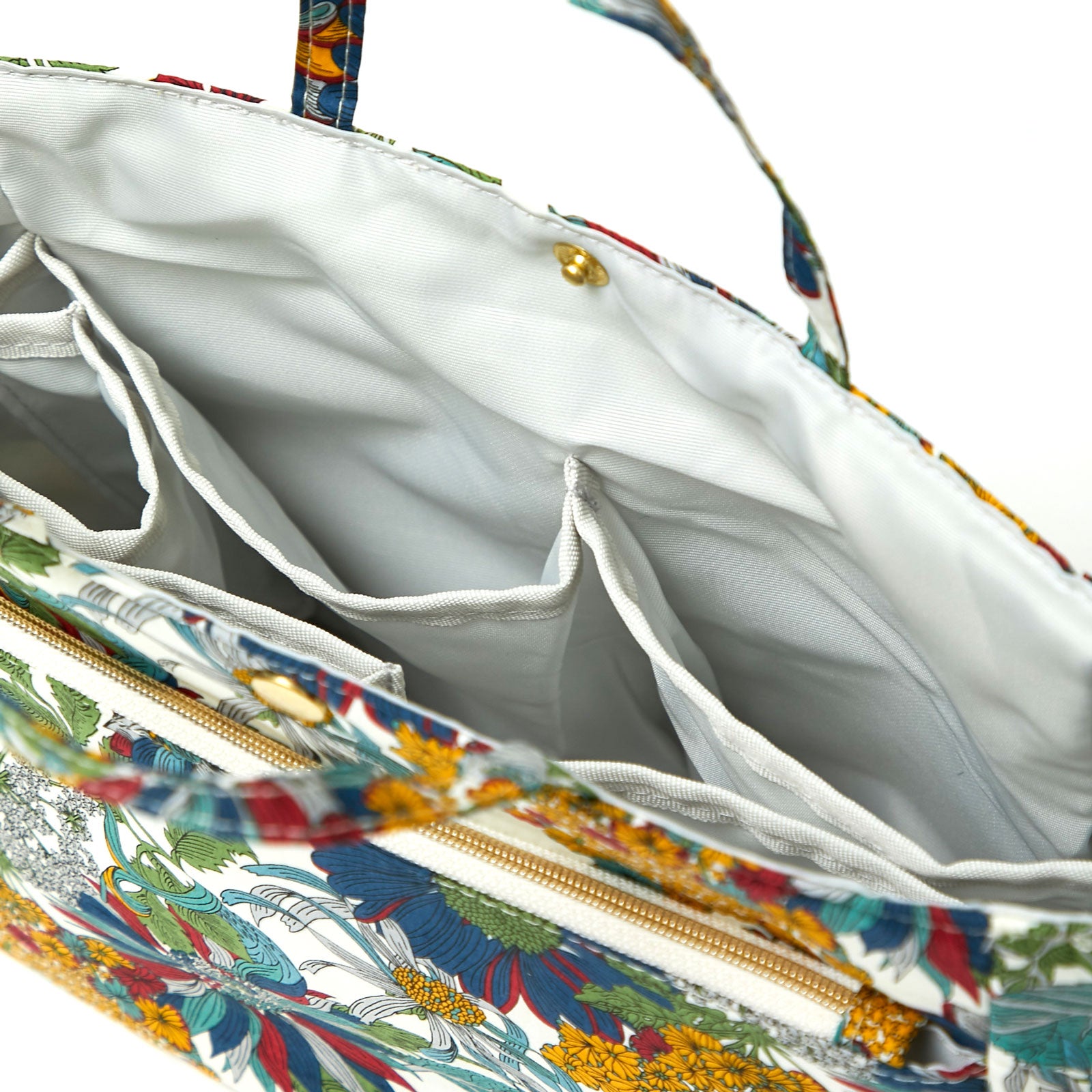 リバティプリント バッグインバッグ #187e Angelica Garla ブルー