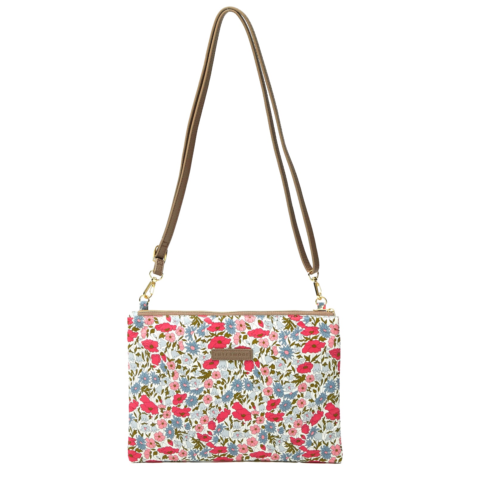 リバティプリント サコッシュポーチ #187d Poppy&Daisy ピンク  