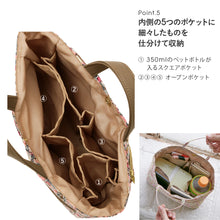 画像をギャラリービューアに読み込む, 【NEW】リバティプリント バッグインバッグ #187b Edna（エドナ）　マリーゴールド
