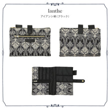 画像をギャラリービューアに読み込む, 【NEW】リバティプリント 手帳型マルチポーチ #187a Ianthe（アイアンシ）　ブラック
