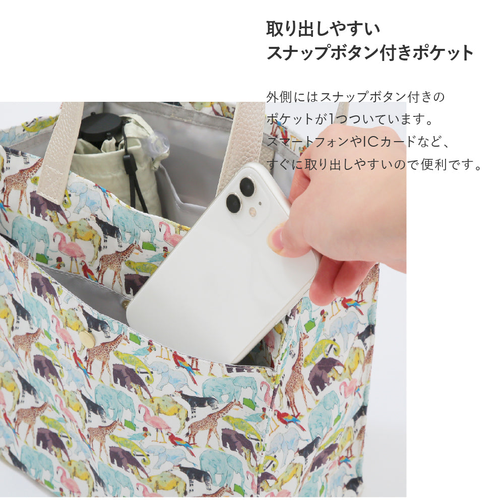 スクエアミニトートバッグ Queue for the Zoo　アニマル