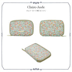 リバティプリント お財布型マルチポーチ  Claire-Aude　 ピンク