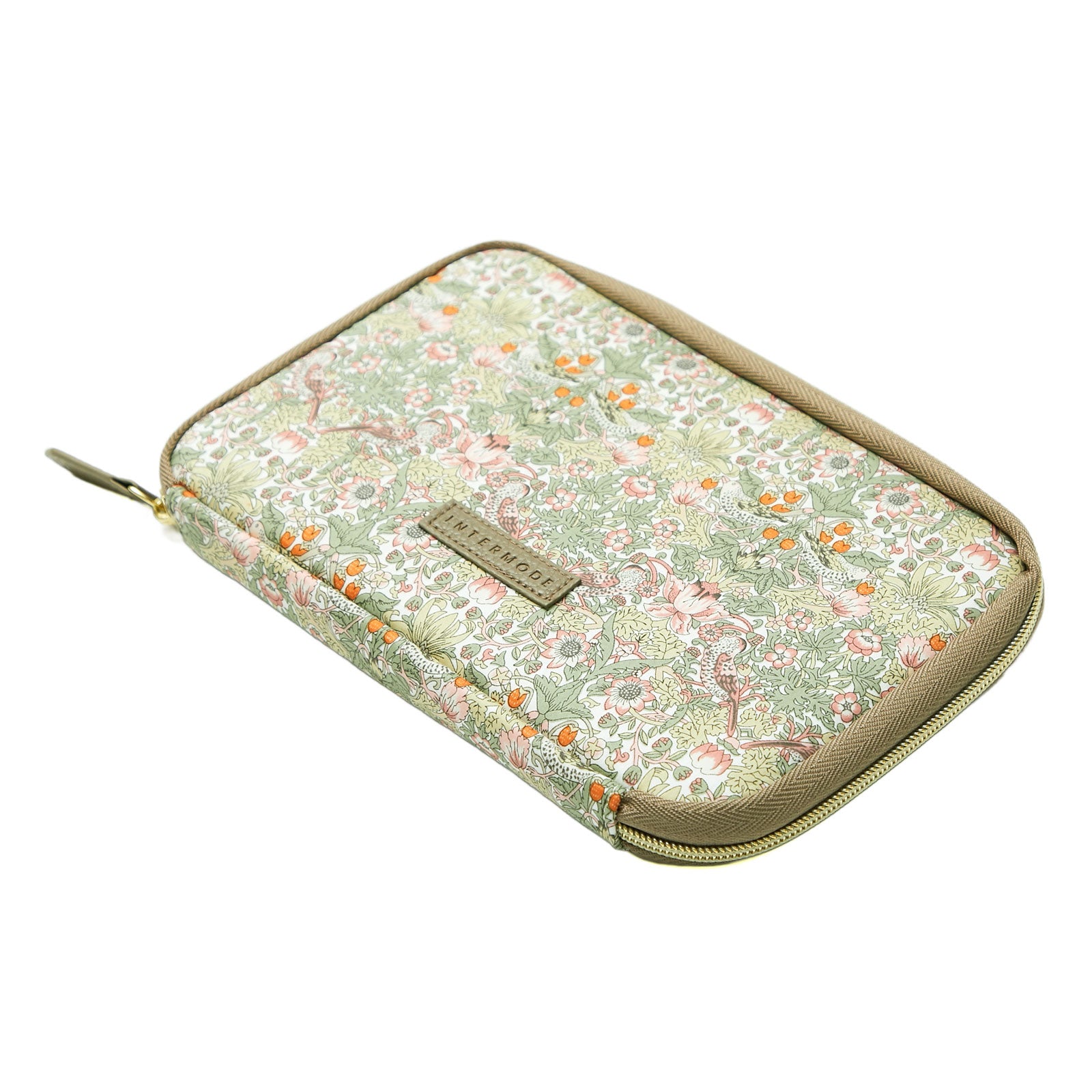 リバティプリント お財布型マルチポーチ Strawberry Thief Spring