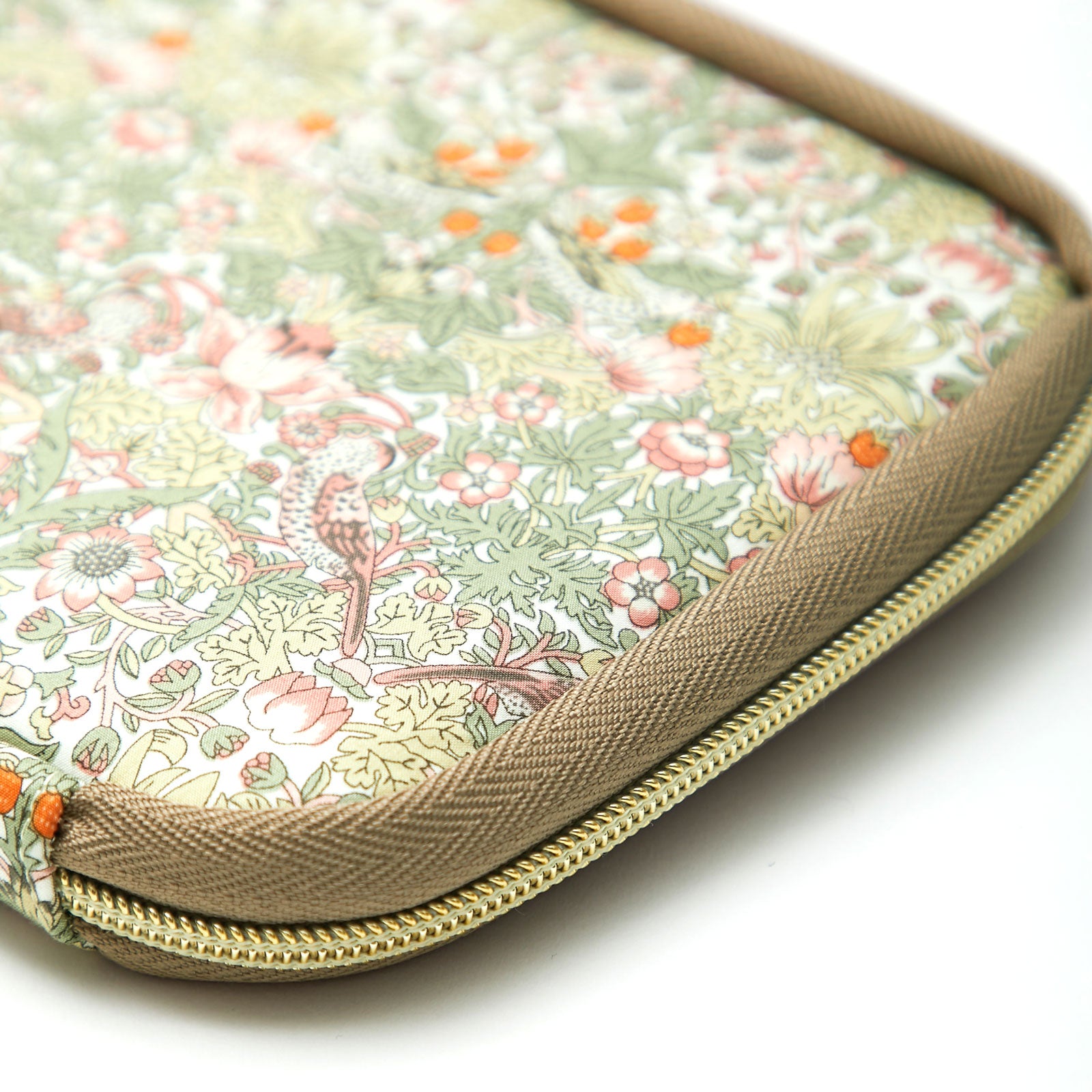 リバティプリント お財布型マルチポーチ Strawberry Thief Spring