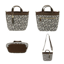 画像をギャラリービューアに読み込む, 【NEW】リバティプリント 2WAY キルティングショルダーバッグ #187e Leila（レイラ）　グレー
