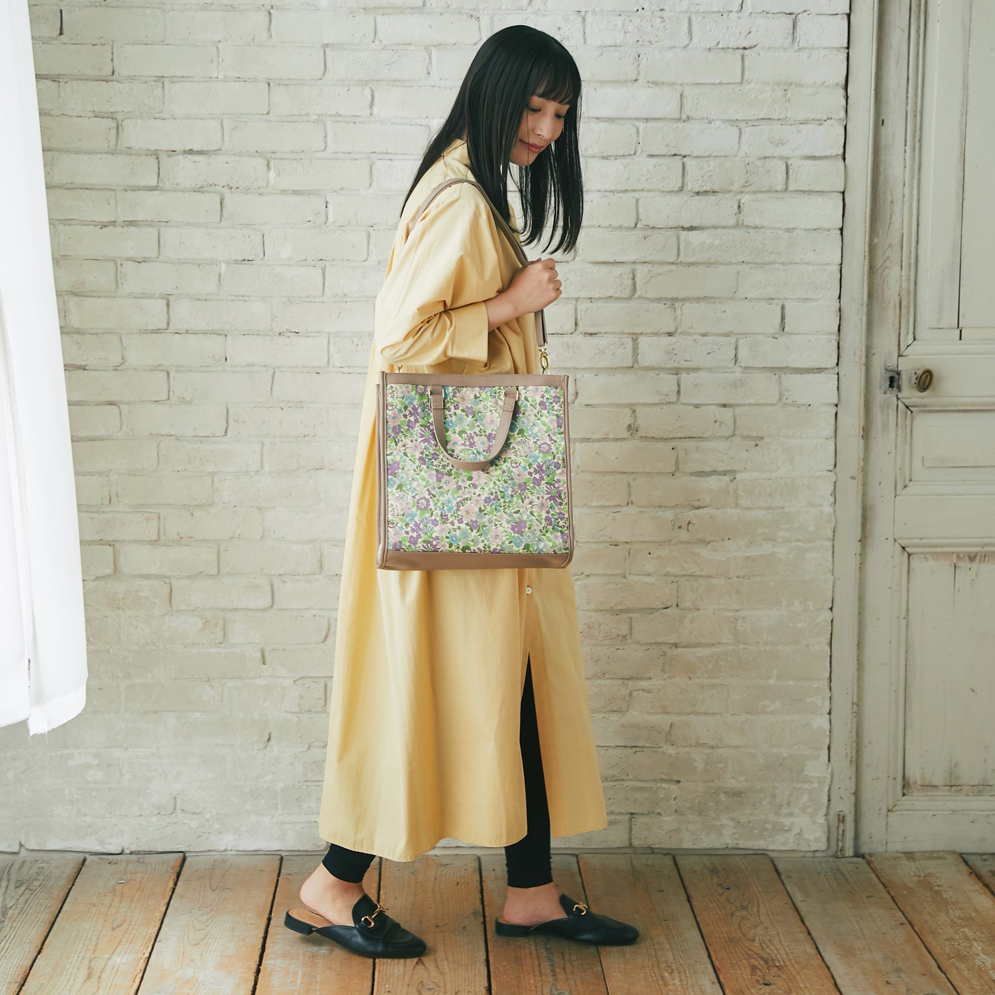 スクエアトートバッグ #187e Emily グリーン – INTERMODE KAWABE