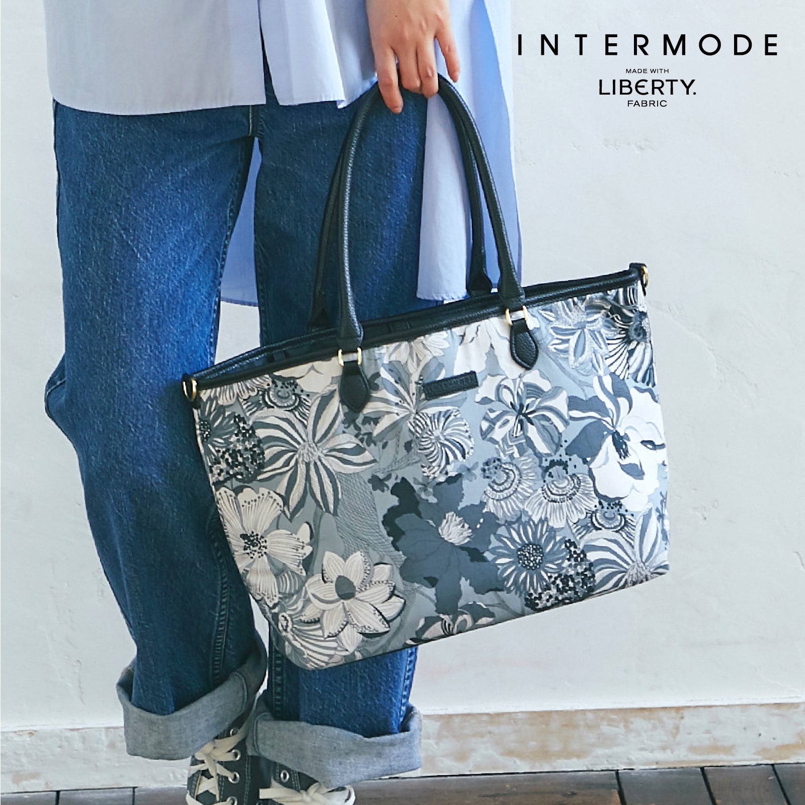 LIEBERTY ART FABRIC × INTERMODE ハンドバッグ INTERMODE MADE WITH LIBERTY FABRICインターモード メイド