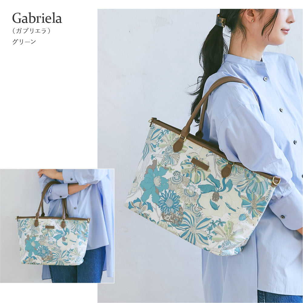 2WAYオープントートバッグ #187b Gabriela (ガブリエラ) グリーン