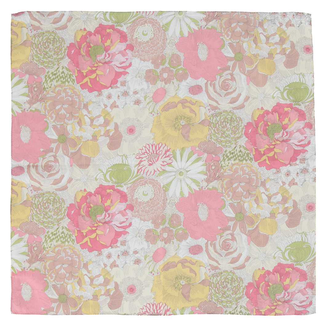 【NEW】婦人プリントハンカチ #190a English Field　ピンク