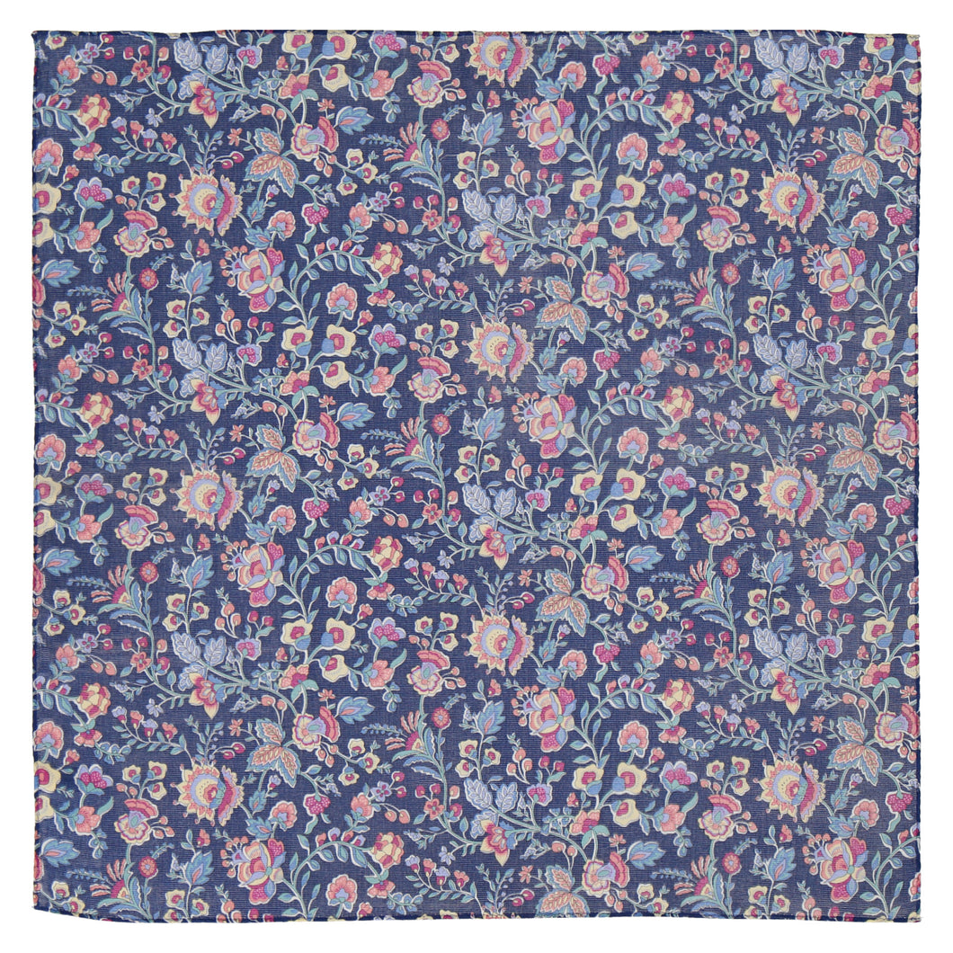 【NEW】大人のガーゼハンカチ #190b KAZUSA　ネイビーブルー