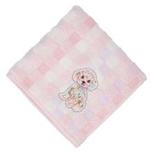 画像をギャラリービューアに読み込む, 【NEW】婦人タオルハンカチ #191a 犬　ピンク
