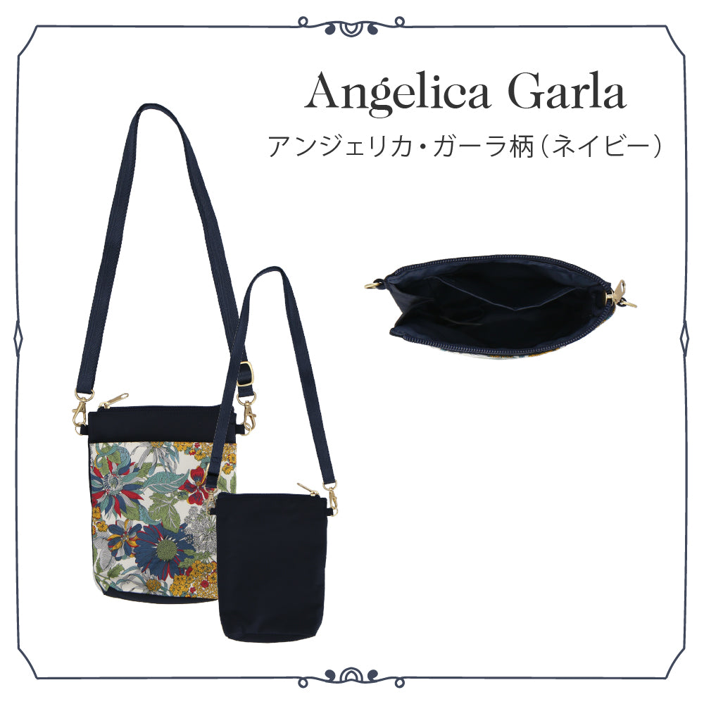 ミニショルダーバッグ AngelicaGarla　ネイビーブルー