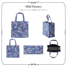 画像をギャラリービューアに読み込む, 【NEW】ランチトートバッグ #193b Wild Flowers　ネイビーブルー
