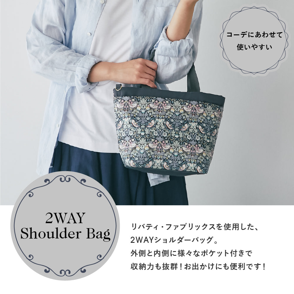 2wayショルダーバッグ #193a AngelicaGarla　ネイビーブルー