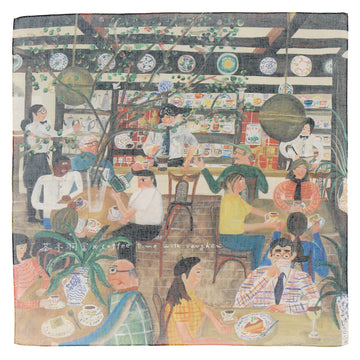 羽當ハンカチ　茶色