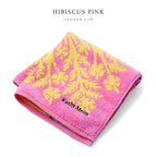ミニタオル ハワイアンキルト柄 ビーハッピーシリーズ　ハイビスカス ピンク