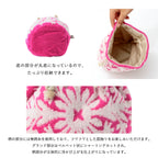 巾着ポーチ  ノヘアシリーズ　プルメリアピンク