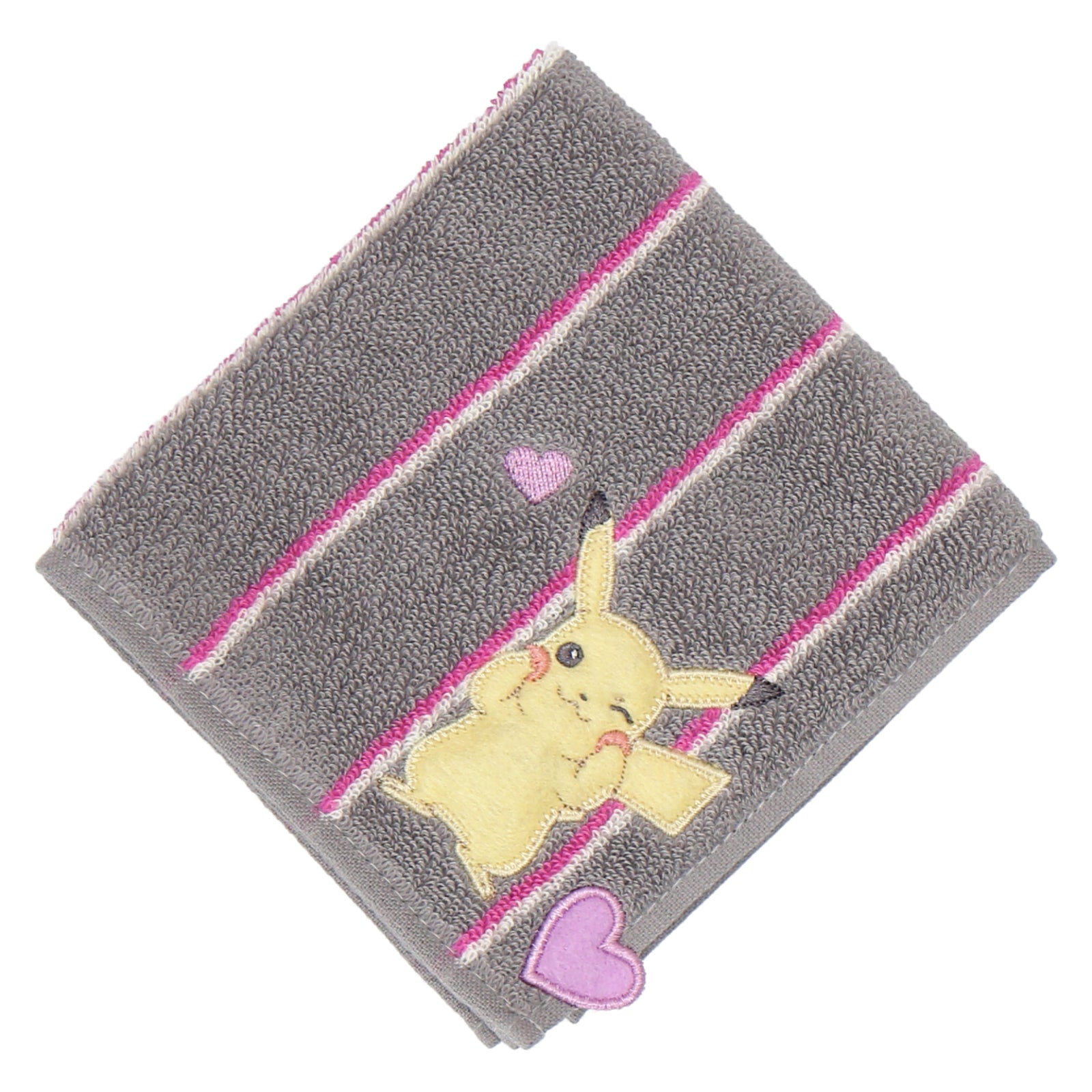 タオルハンカチ ハートピカチュウ #261c グレー – INTERMODE KAWABE