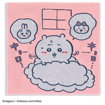 3重ガーゼハンカチ 　ピンク