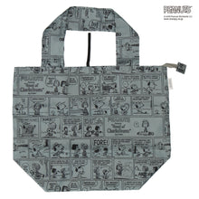 画像をギャラリービューアに読み込む, 【NEW】折りたたみトートバッグ スヌーピー コミック　カーキ
