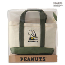 画像をギャラリービューアに読み込む, 【NEW】トートバッグ型ミニポーチ  チャーリー・ブラウン&amp;スヌーピー　カーキ

