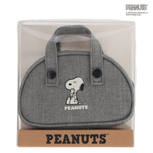 画像をギャラリービューアに読み込む, 【NEW】ボストンバッグ型ミニポーチ  もぐもぐスヌーピー　グレー
