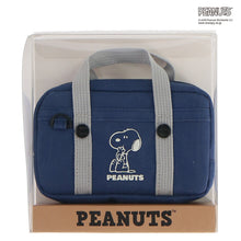画像をギャラリービューアに読み込む, 【NEW】スクールバッグ型ミニポーチ もぐもぐスヌーピー　ネービーブルー
