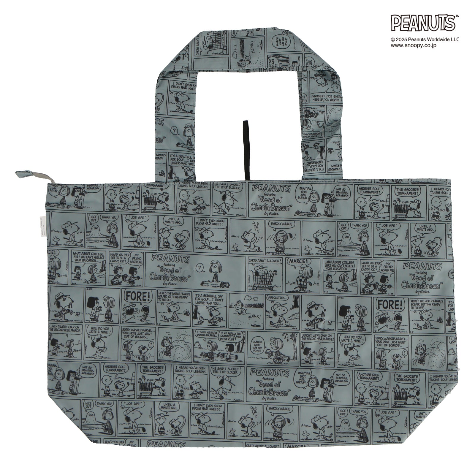 NEW】折りたたみトートバッグL スヌーピー コミックス カーキ
