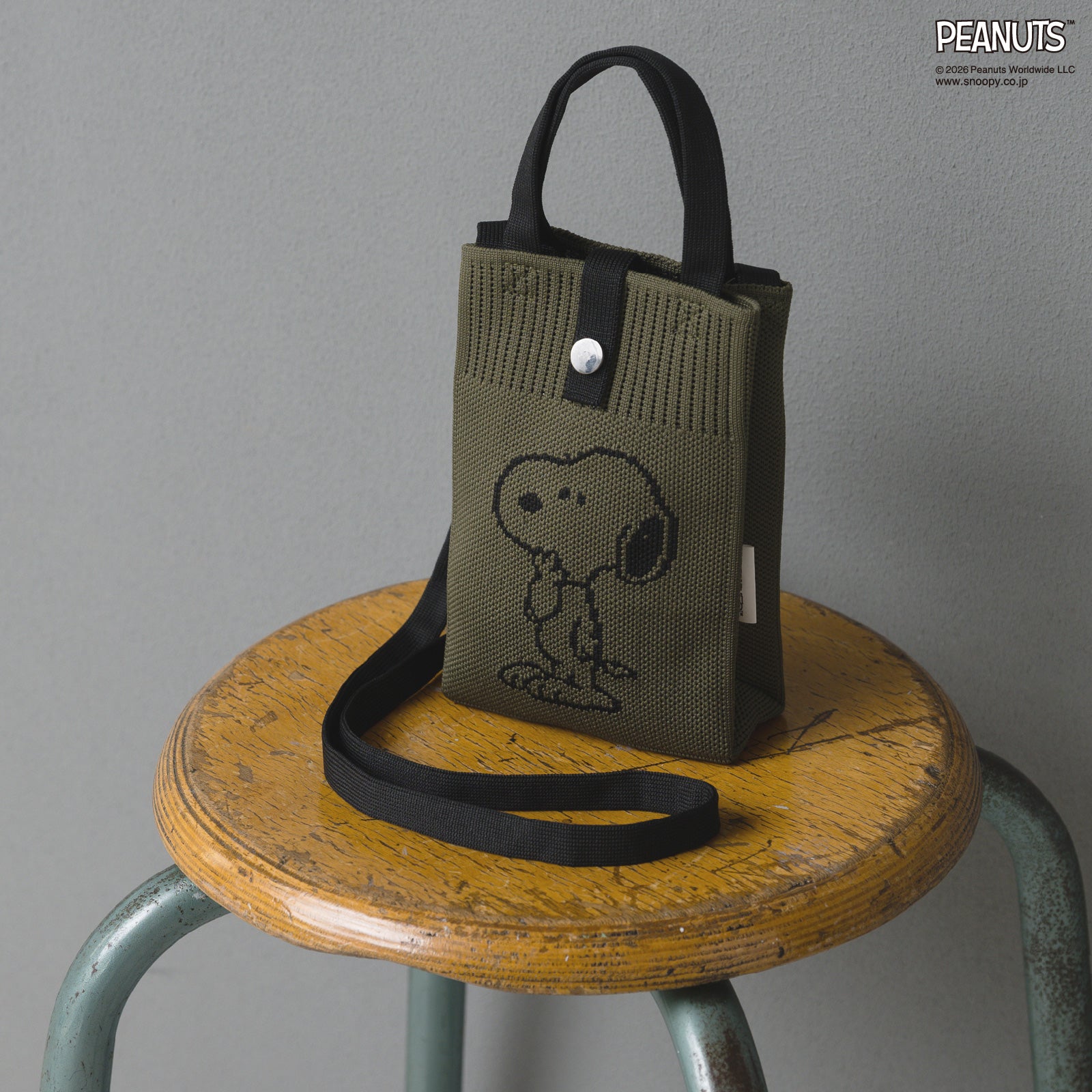 NEW】ニットショルダーバッグ スヌーピー カーキ – INTERMODE KAWABE