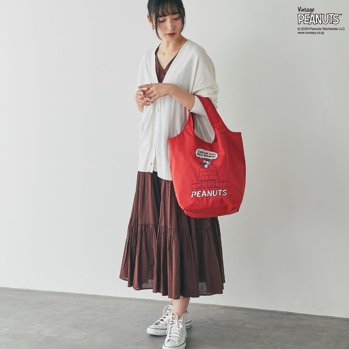 刺繍バッグ フライングエース　レッド