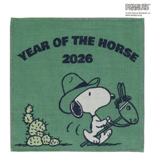 画像をギャラリービューアに読み込む, 【NEW】3重ガーゼハンカチ カウボーイスヌーピー #280c　グリーン
