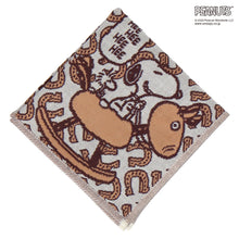 画像をギャラリービューアに読み込む, 【NEW】3重ガーゼハンカチ 木馬&amp;スヌーピー #280a　ホワイト
