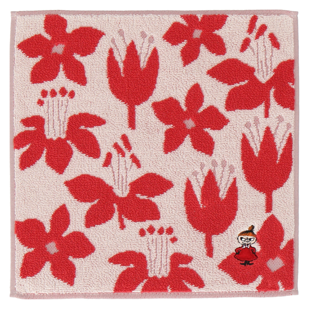 【NEW】タオルハンカチ ワンポイント刺繍 リトルミイ  #285a　レッド