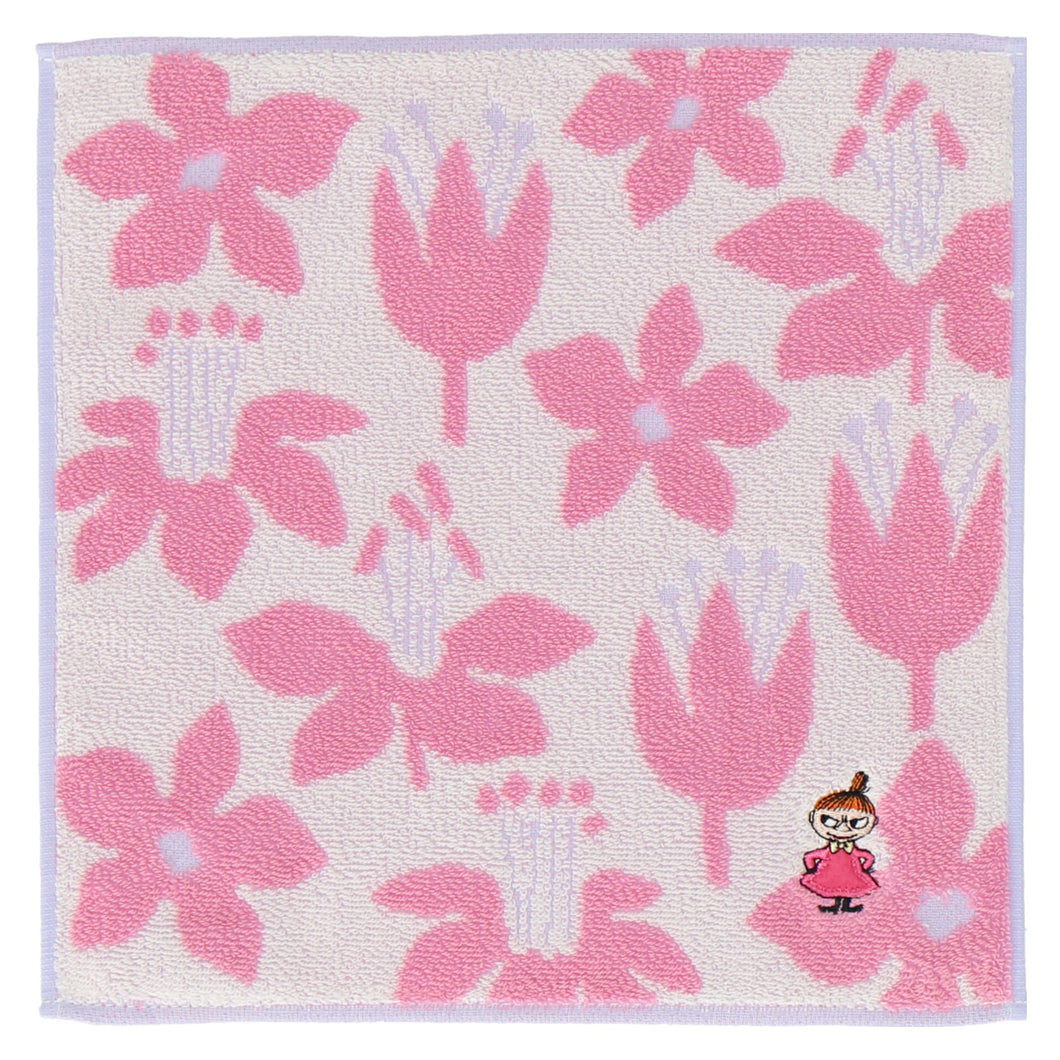 【NEW】タオルハンカチ ワンポイント刺繍 リトルミイ  #285b　ピンク
