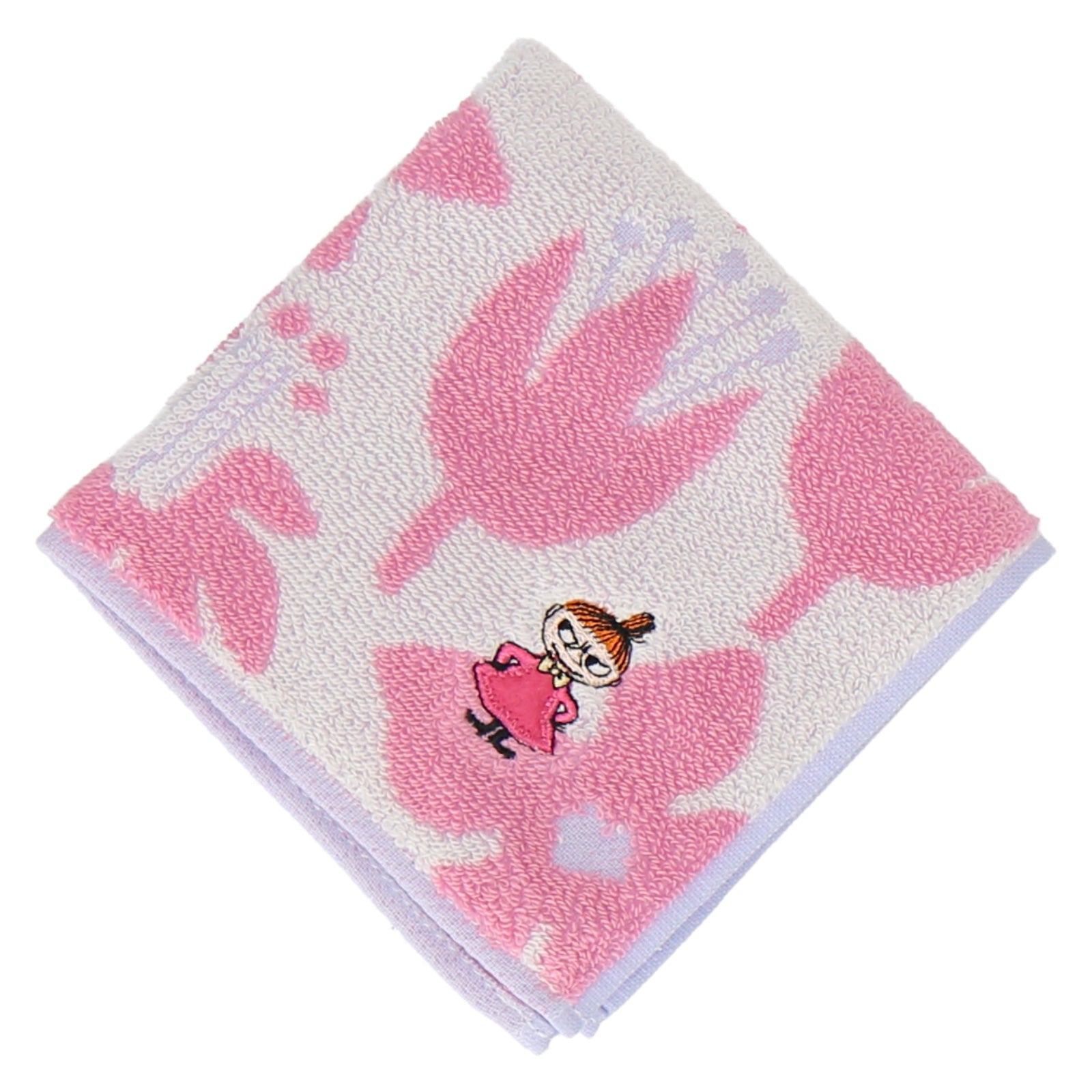 NEW】タオルハンカチ ワンポイント刺繍 リトルミイ #285b ピンク