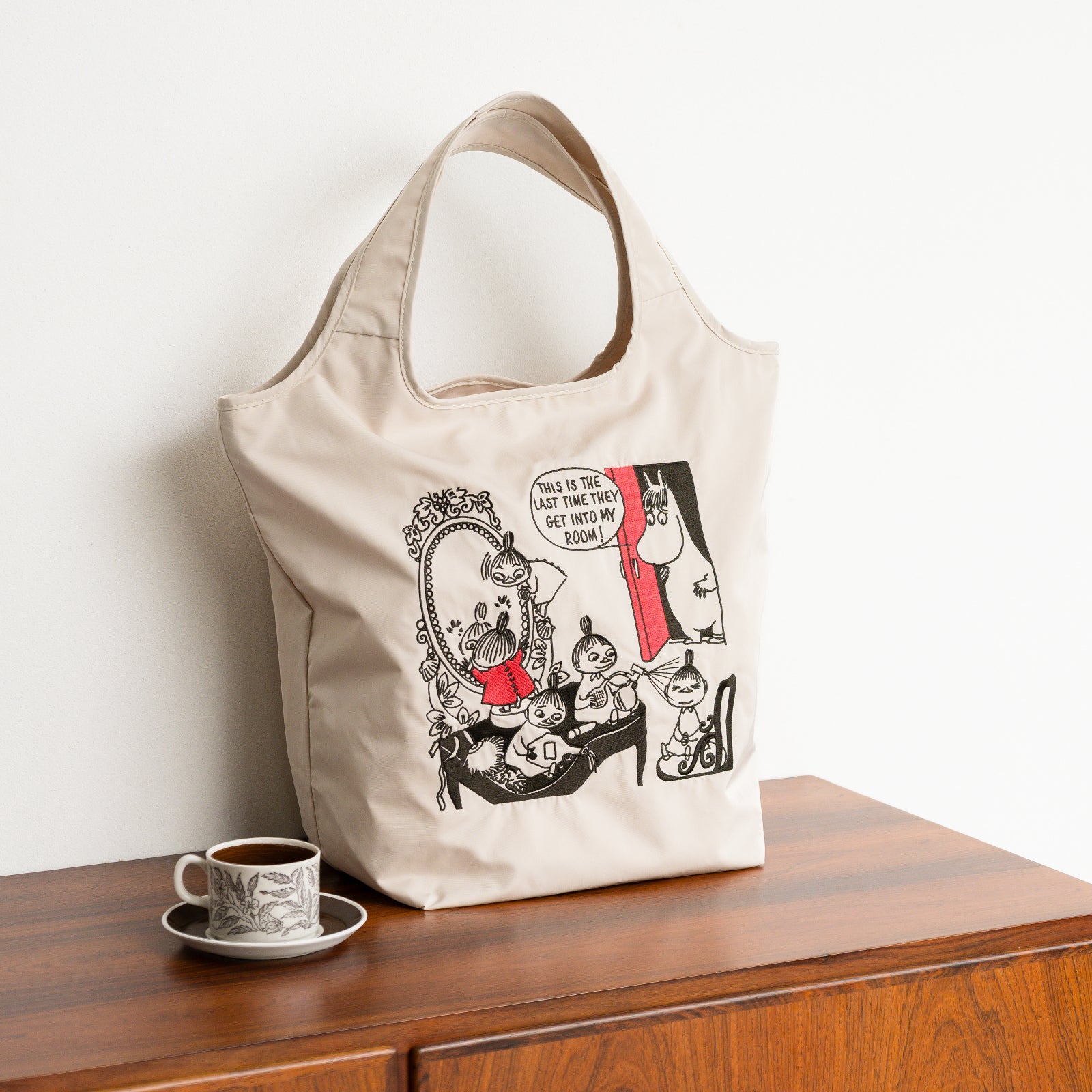 刺繍バッグ リトルミイときょうだい スノークのおじょうさん　ベージュ