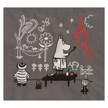 画像をギャラリービューアに読み込む, 【NEW】刺繍バッグ 壁に絵を描くムーミンママ　グレー
