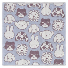 画像をギャラリービューアに読み込む, 【NEW】3重ガーゼハンカチ ミッフィー、ボリスとどうぶつたち　ブルー
