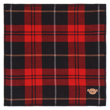画像をギャラリービューアに読み込む, 【NEW】タオルハンカチ チェック&amp;ワンポイントボリス　レッド
