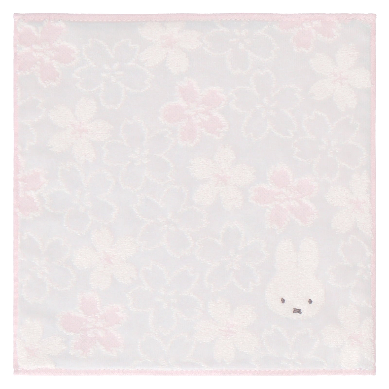 タオルハンカチ 桜 パステルカラー　ブルー